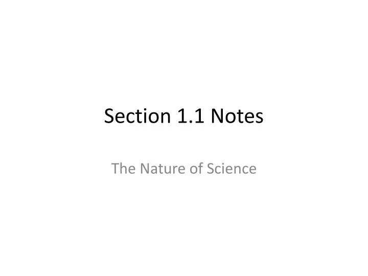 section 1 1 notes