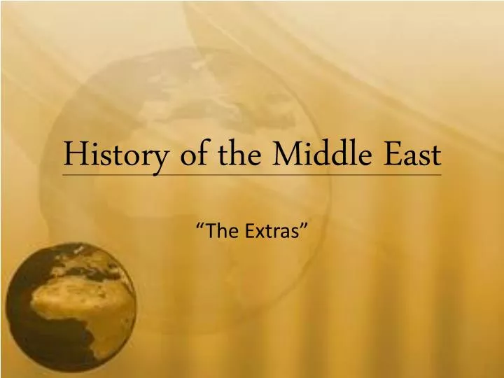 history of the middle east