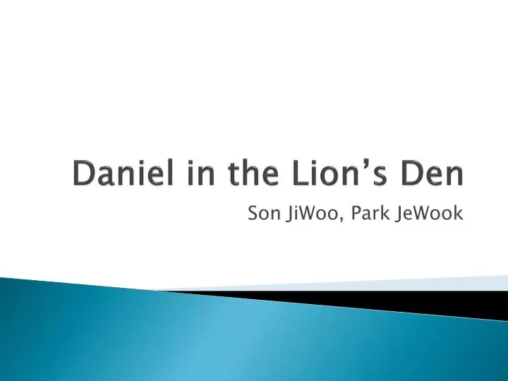 daniel in the lion s den