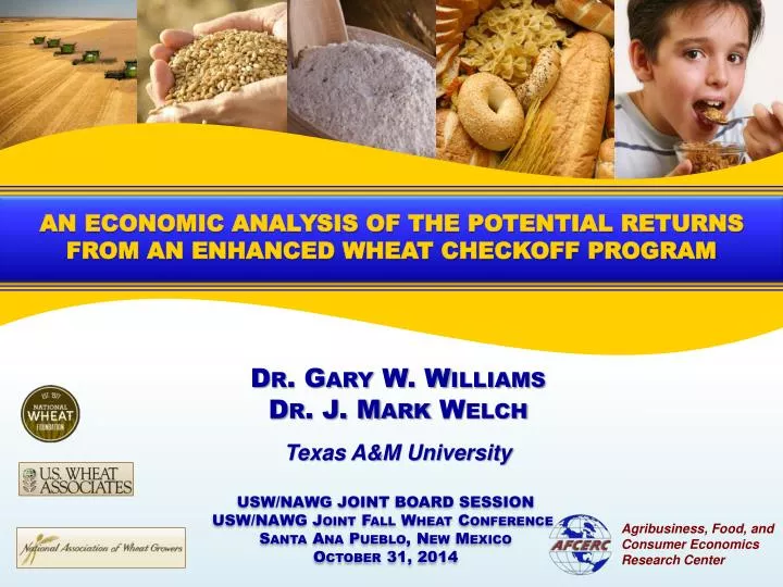 an economic analysis of the potential returns from an enhanced wheat checkoff program