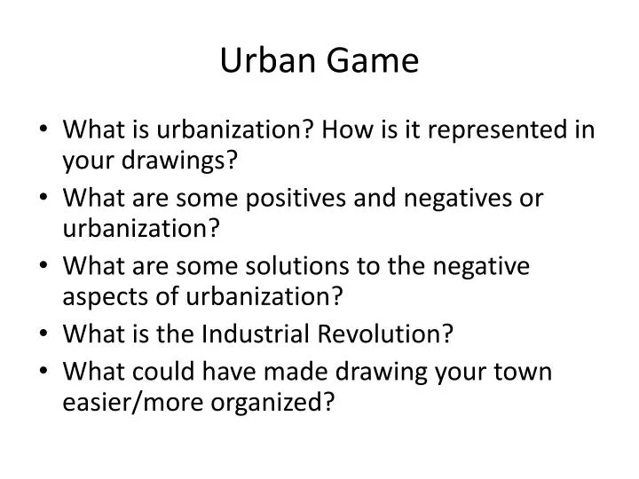 urban game