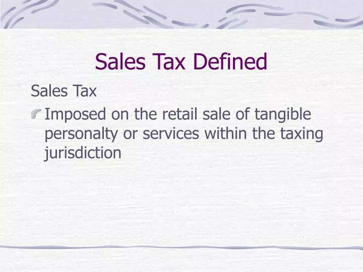sales tax defined