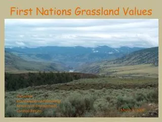 First Nations Grassland Values