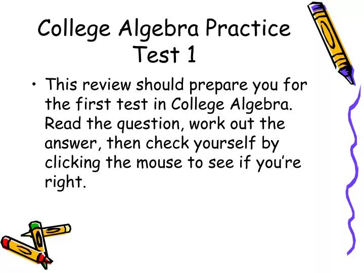 college algebra practice test 1