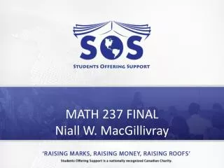 MATH 237 FINAL Niall W. MacGillivray