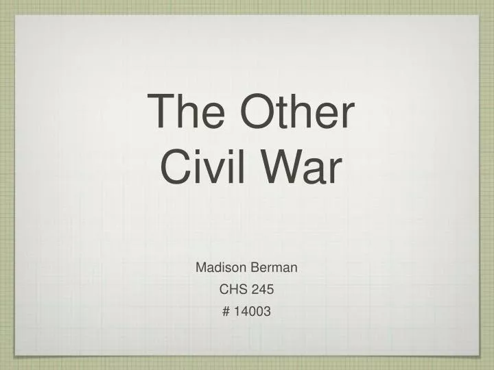 the other civil war