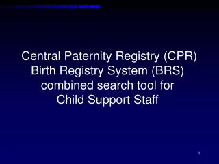 Paternity and Birth Information