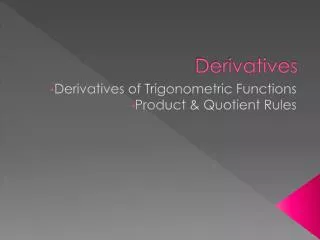 Derivatives