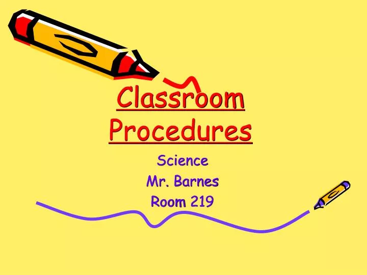 classroom procedures