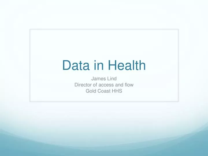 data in health