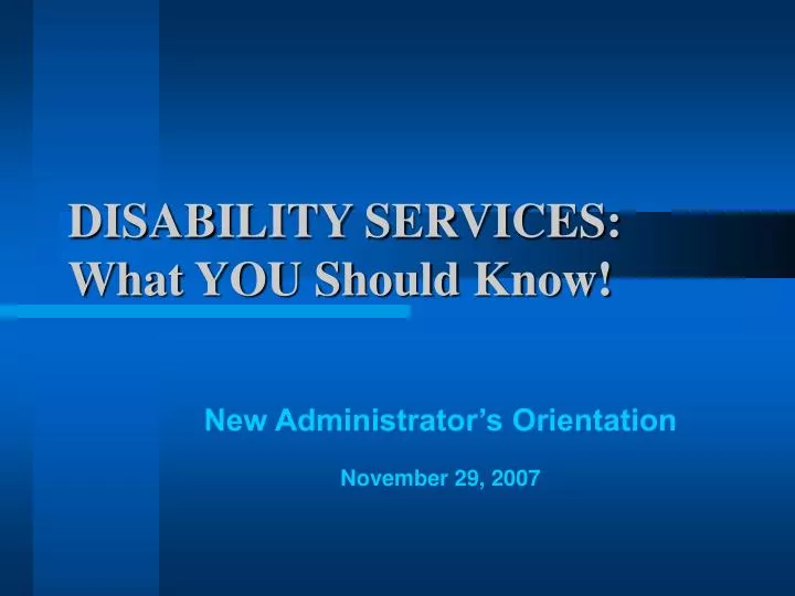 disability services what you should know