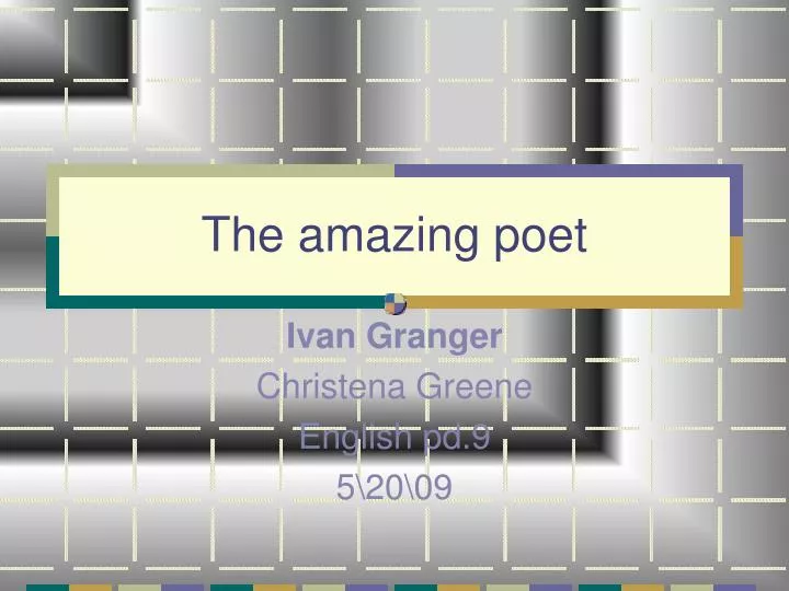 the amazing poet