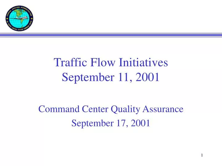 traffic flow initiatives september 11 2001