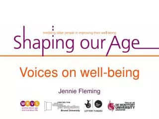 Voices on well-being Jennie Fleming