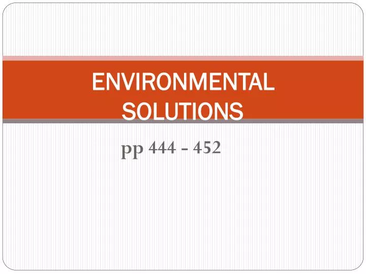 environmental solutions