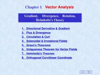 Chapter 1 Vector Analysis