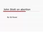 John Stott on abortion