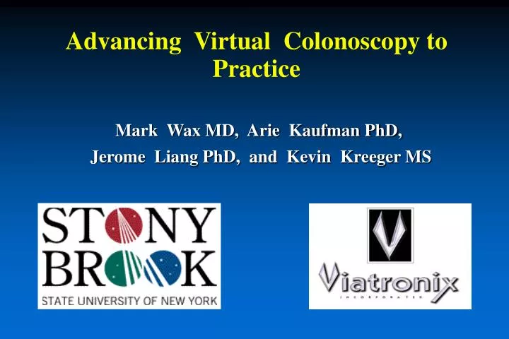 advancing virtual colonoscopy to practice