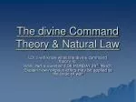 The divine Command Theory &amp; Natural Law