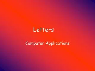 Letters