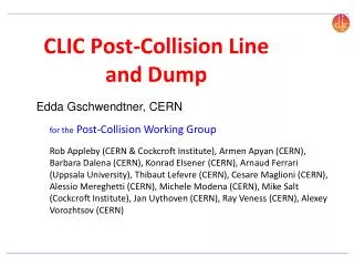 CLIC Post-Collision Line and Dump