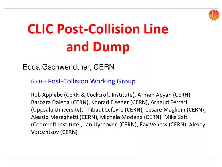 clic post collision line and dump