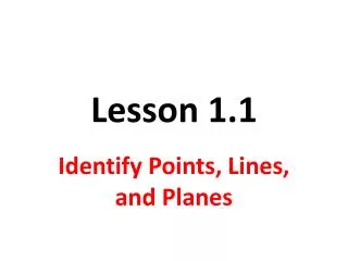 Lesson 1.1