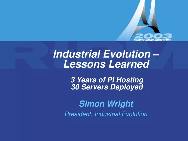 industrial evolution lessons learned 3 years of pi hosting 30 servers deployed