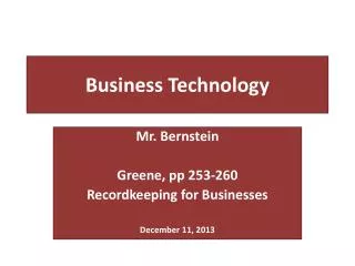 Business Technology