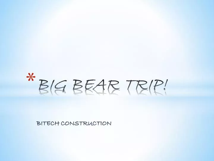 big bear trip