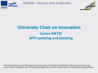 University Chair on Innovation