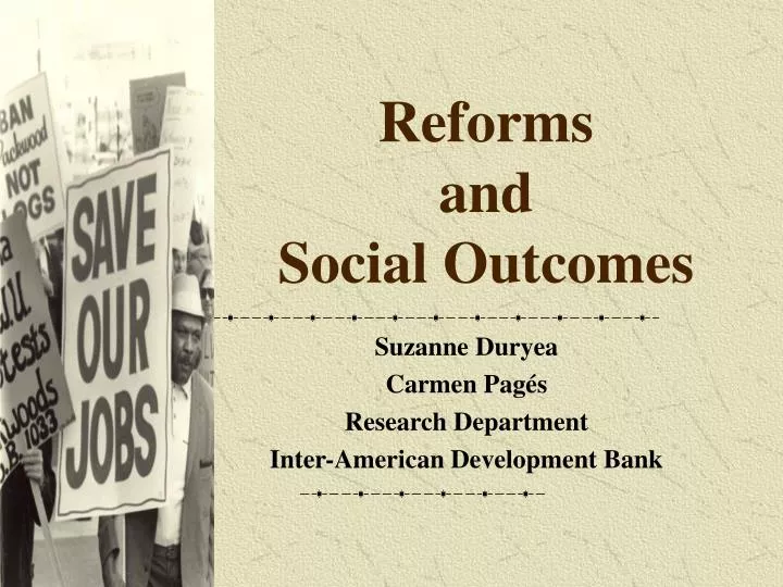 reforms and social outcomes