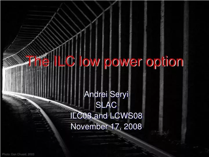the ilc low power option