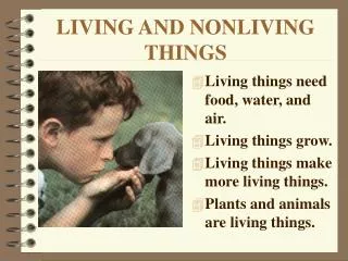 LIVING AND NONLIVING THINGS