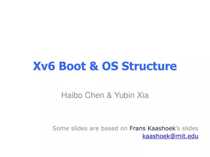 xv6 boot os structure