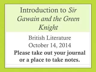 introduction to sir gawain and the green knight