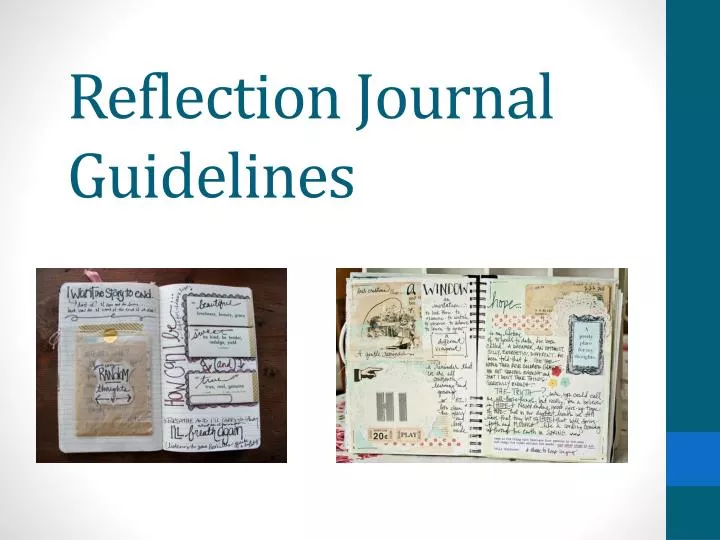 reflection journal guidelines