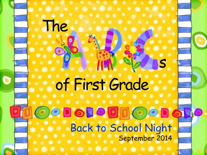 back to school night september 2014