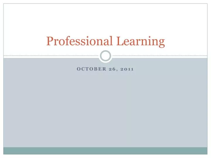 professional learning