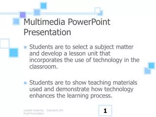 Multimedia PowerPoint Presentation
