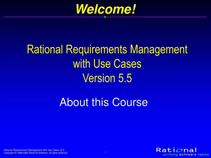 rational requirements management with use cases version 5 5