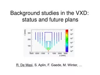 Background studies in the VXD: status and future plans