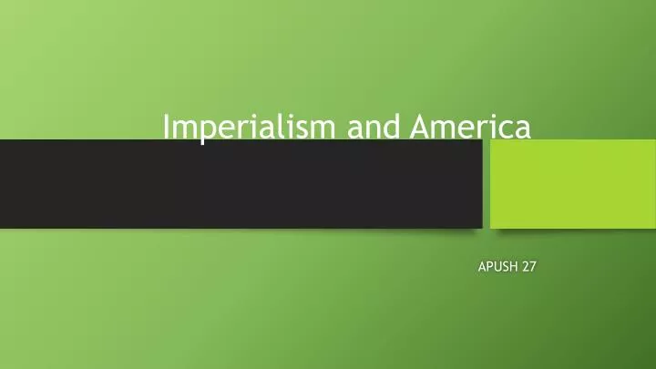 imperialism and america