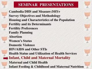 SEMINAR PRESENTATIONS