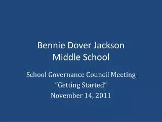 Bennie Dover Jackson Middle School