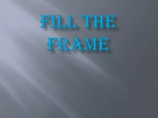 fill the frame