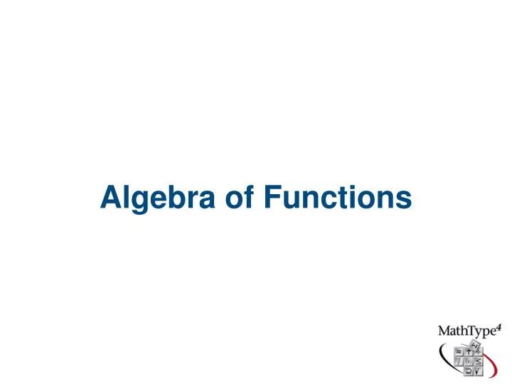 algebra of functions