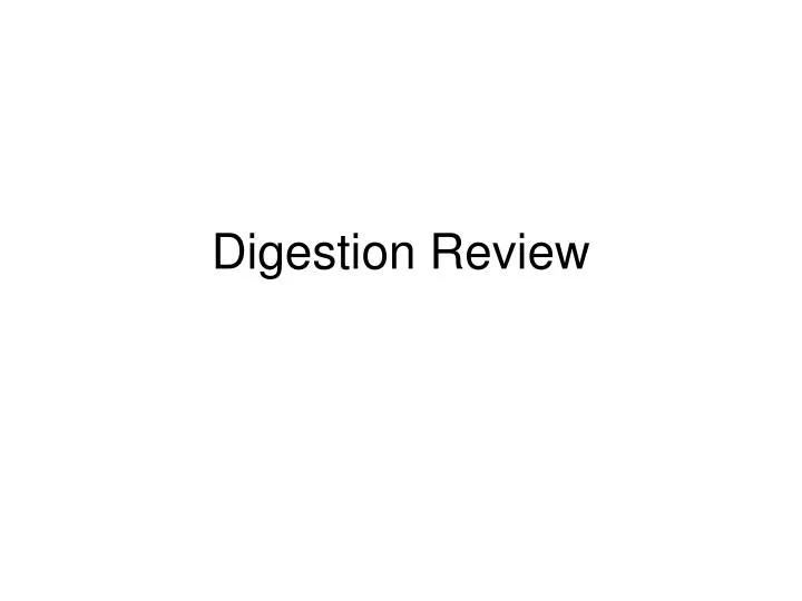 PPT - Digestion Review PowerPoint Presentation, free download - ID:6836131