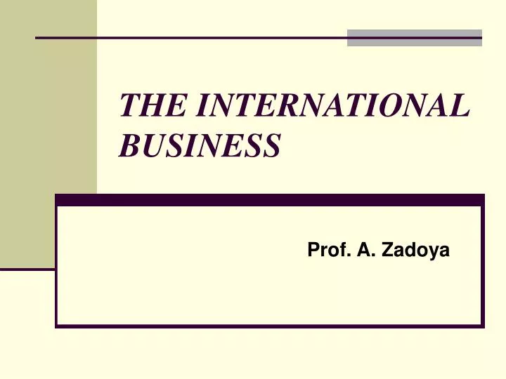 the international business