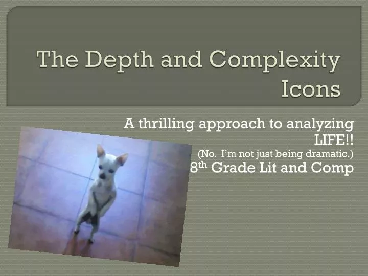 the depth and complexity icons